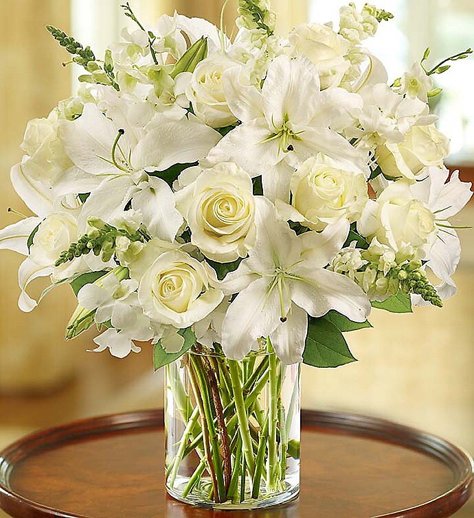 FREE DELIVERY Classic AllWhite Arrangement arranged by a florist in